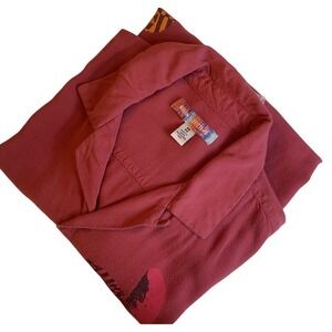 Urban Outfitters Mens Medium Red Banana Strawberry Graphic Button Down Shirt